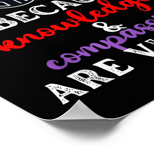 Proudly Woke Because Knowledge Comon Are Virtues  Poster (Hoek)