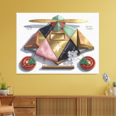 Proun Artefact: De Astrale Piloot Geometrie Canvas Afdruk (Insitu (Woonkamer))