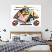 Proun Artefact: De Astrale Piloot Geometrie Canvas Afdruk (Insitu (Slaapkamer))