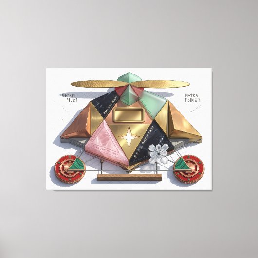 Proun Artefact: De Astrale Piloot Geometrie Canvas Afdruk (Voorkant)