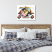Proun Artefact: De Astrale Piloot Geometrie Canvas Afdruk (Insitu (Slaapkamer))