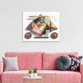 Proun Artefact: De Astrale Piloot Geometrie Canvas Afdruk (Insitu (Woonkamer))