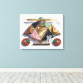 Proun Artefact: De Astrale Piloot Geometrie Canvas Afdruk (Insitu (Houten vloer))