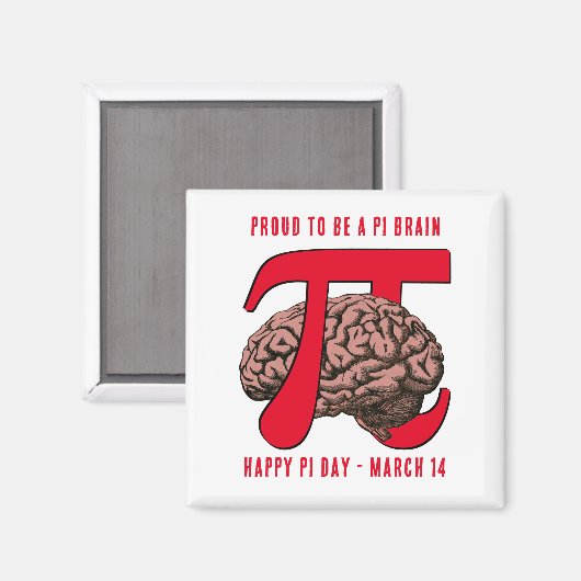 PROUT OM EEN PI BRAIN Pi-dag TE ZIJN Magneet (Voorkant / Achterkant)