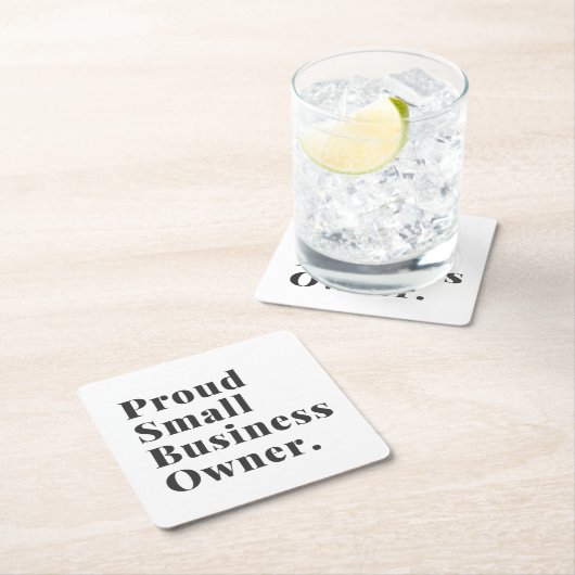 Proute Small Business Owner Minimalistisch Eenvoud Kartonnen Onderzetters (Insitu)