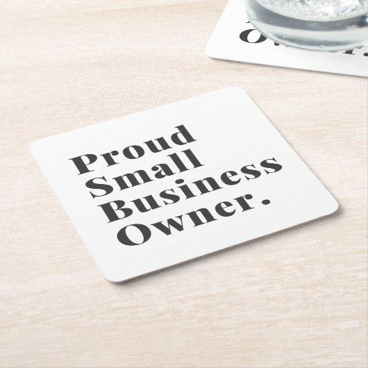 Proute Small Business Owner Minimalistisch Eenvoud Kartonnen Onderzetters (Schuin)