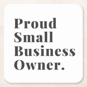 Proute Small Business Owner Minimalistisch Eenvoud Kartonnen Onderzetters