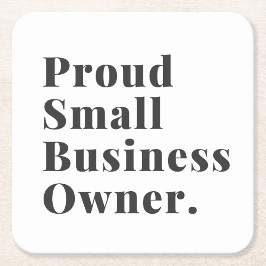 Proute Small Business Owner Minimalistisch Eenvoud Kartonnen Onderzetters (Voorkant)