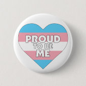 Prouteren om mij transgenderpride vlag hart ronde button 5,7 cm (Voorkant)