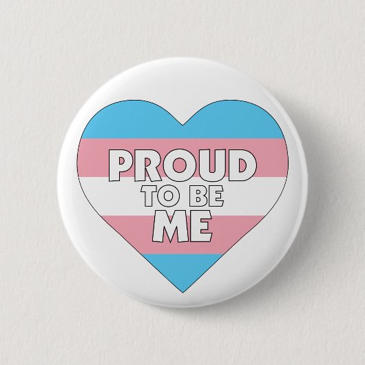 Prouteren om mij transgenderpride vlag hart ronde button 5,7 cm (Voorkant)