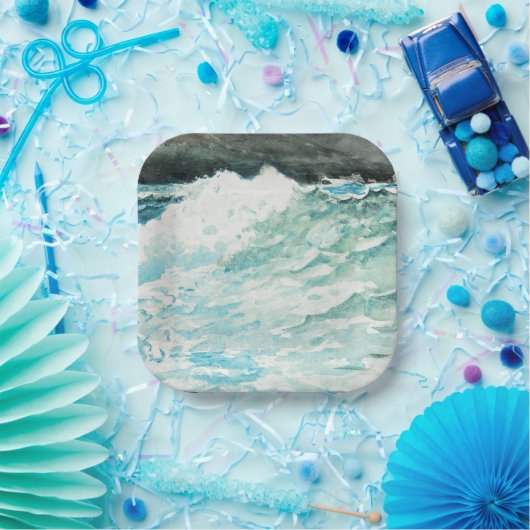 Prouts Neck, fijn kunstschilderij van Winslow Home Papieren Bordje (Feest)