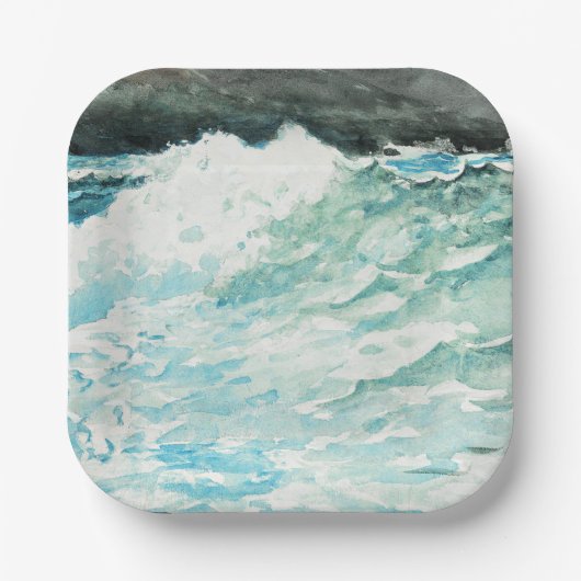 Prouts Neck, fijn kunstschilderij van Winslow Home Papieren Bordje (Voorkant)