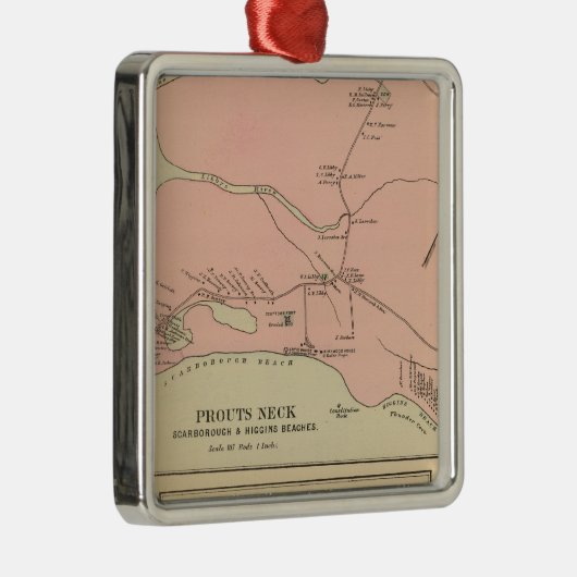 Prouts Neck Scarborough, Higgins straches Metalen Ornament (Rechts)