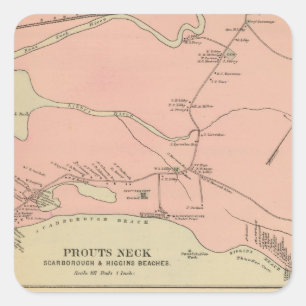 Prouts Neck Scarborough, Higgins straches Vierkante Sticker