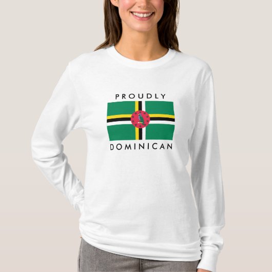 Prouwdrig Dominicaanse Vrouwenhoodie T-shirt (Voorkant)