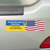 Prouwe Oekraïnse Amerikaanse houding tegenover Oek Bumpersticker (Op auto)