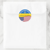 Prouwe Oekraïnse Amerikaanse houding tegenover Oek Ronde Sticker (Tas)