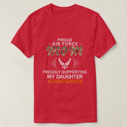 Prouwe ondersteuning voor mijn moeder van de lucht t-shirt (Design voorkant)