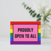 Prouwe open voor alle LGBT Customer Rainbow Pride Briefkaart (Staand voorkant)