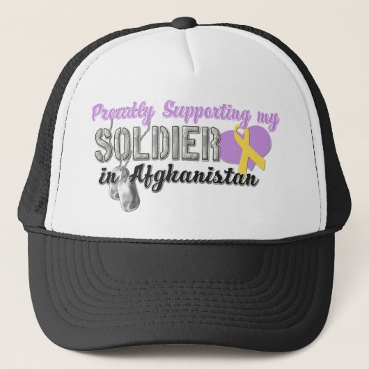 Prouwe steun voor mijn soldaat in Afghanistan Trucker Pet (Voorkant)