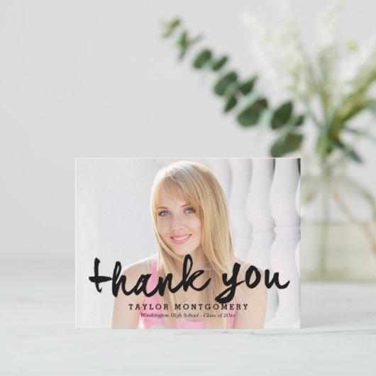 Prouwerig geborsteld Afstuderen Dank u Briefkaart (Staand voorkant)