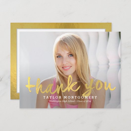 Prouwerig geborsteld Afstuderen Dank u Briefkaart (Voorkant / Achterkant)