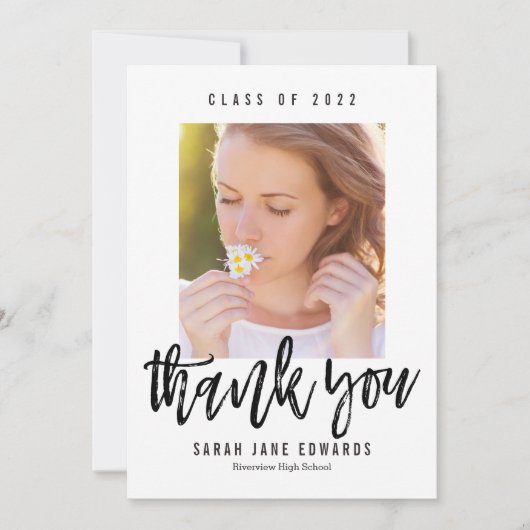 Prouwerig geborsteld Afstuderen Dank u Nota Kaart (Voorkant)