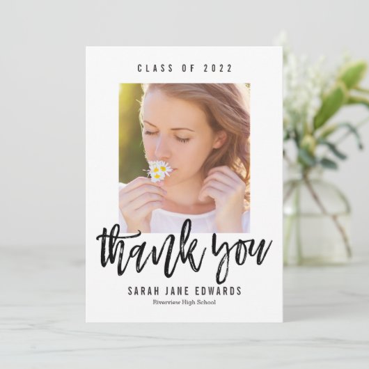 Prouwerig geborsteld Afstuderen Dank u Nota Kaart (Staand voorkant)