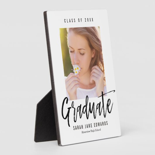 Prouwerig geborsteld Afstuderen Foto Plaque Fotoplaat (Zijkant)