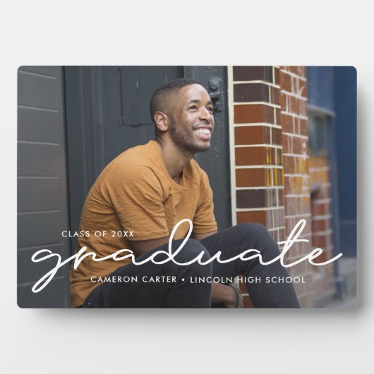 Prouwerig geschreven EDITABLE COLOOR Afstuderen Pl Fotoplaat (voorkant)