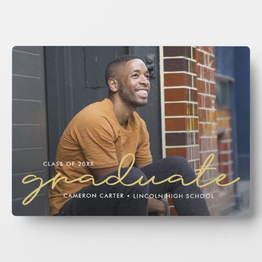 Prouwerig geschreven EDITABLE COLOOR Afstuderen Pl Fotoplaat (voorkant)