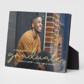 Prouwerig geschreven EDITABLE COLOOR Afstuderen Pl Fotoplaat (Zijkant)