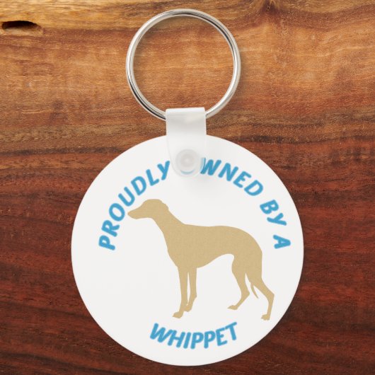 Prouwig Eigendom van een Whippet Sleutelhanger (Voorkant)