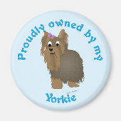 Prouwig Eigendom van een Yorkie Magneet (Voorkant)