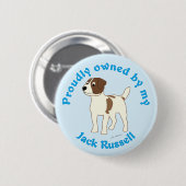 Prouwig Eigendom van mijn Jack Russell Terrier Ronde Button 5,7 Cm (Voorkant /achterkant)
