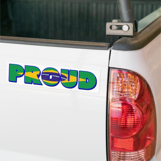 Prouwly Braziliaans Bumpersticker (Op Truck)