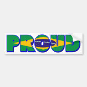 Prouwly Braziliaans Bumpersticker (Voorkant)