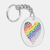 Prouwly Irish Rainbow Shamrock Heart Sleutelhanger (Voorkant Links)