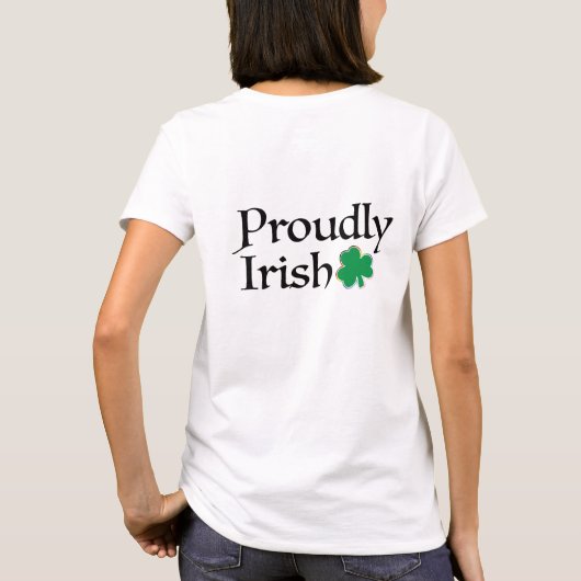 Prouwly Irish Rainbow Shamrock Heart T-shirt (Achterkant)