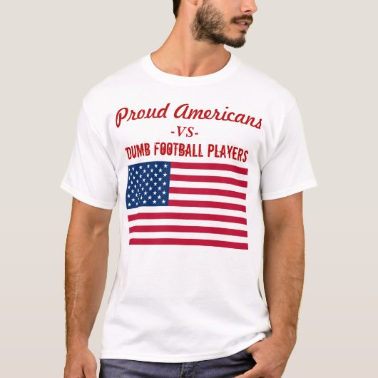 Prouze Amerikanen staan lafaards Kneel T-shirt (Voorkant)