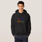Prouze autistische regenboog hoodie (Voorkant volledig)