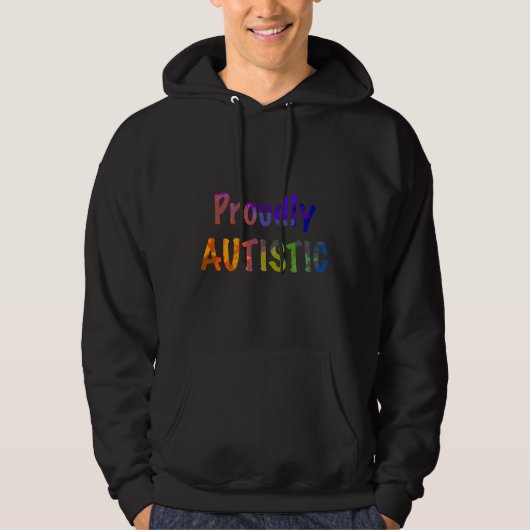 Prouze autistische regenboog hoodie (Voorkant)