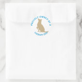 Prouze eigendom van een Therapy Dog Ronde Sticker (Tas)