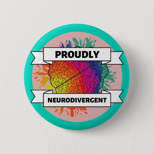 Prouze neurodivergent ronde button 5,7 cm (Voorkant)