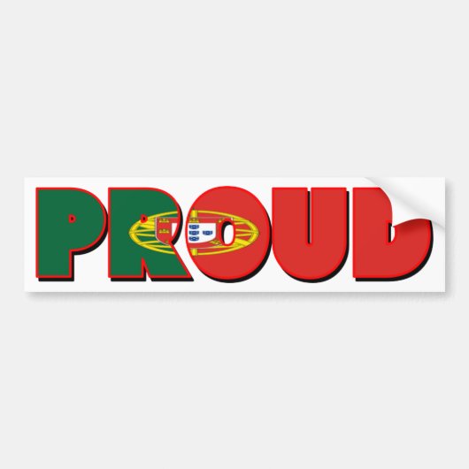 Prouze Portugees Bumpersticker (Voorkant)