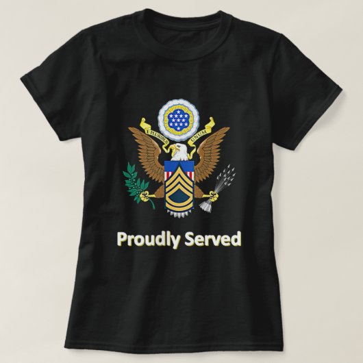 Prouze Served Removed Army SFC T-shirt (Design voorkant)
