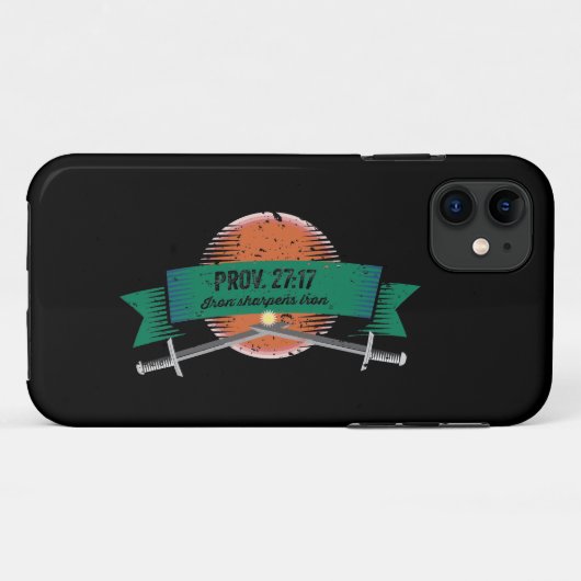 Prov. 27:17 IJzer Sharpens IJzer Case-Mate iPhone Case (Achterkant (horizontaal))