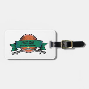 Prov. 27:17 IJzer Sharpens IJzeren Grunge Versie Bagagelabel