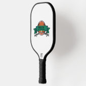 Prov. 27:17 IJzer Sharpens IJzeren Grunge Versie Pickleball Paddle (Links)