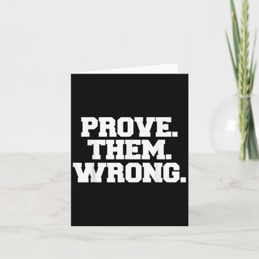 Prove Them Wrong Athlete Srt Gym Motivation  Kaart (Voorkant)